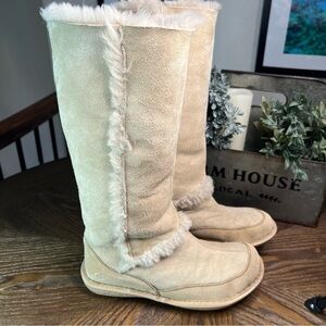 Born Suede and Faux Fur Boots